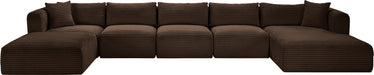 Shaggy - 6 Piece Modular Sectional With Chaise And Ottoman - Simple Home Plus