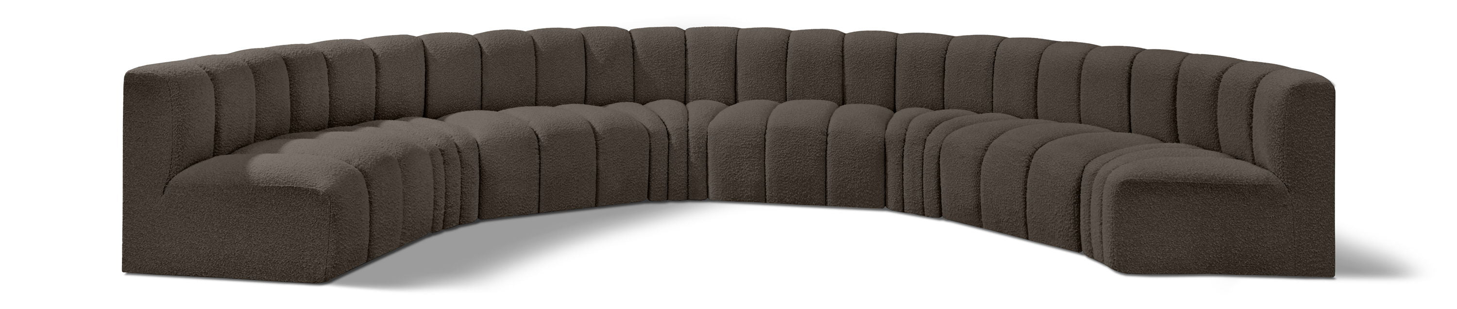 Arc - Boucle Fabric 8 Piece U-Shaped Modular Sofa - Simple Home Plus