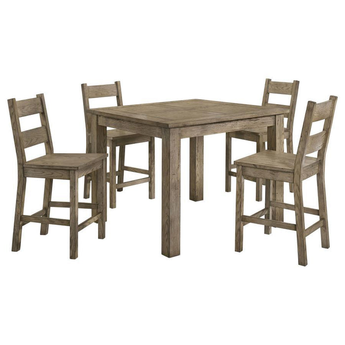 Cardova - 5 Piece Counter Height Dining Table Set - Vineyard Oak - Simple Home Plus