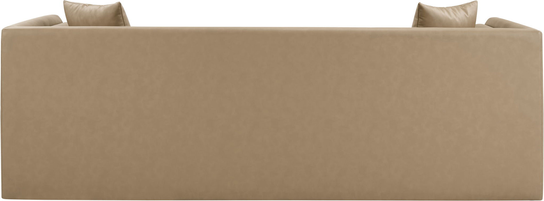 Everett - Vegan Leather 88.5" Upholstered Sofa - Tan - Simple Home Plus
