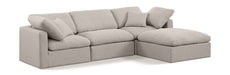 Indulge - Linen 4 Piece Modular Sectional With Chaise - Simple Home Plus