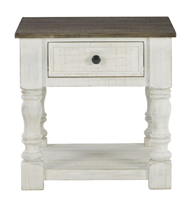 Havalance - White / Gray - Square End Table - Simple Home Plus
