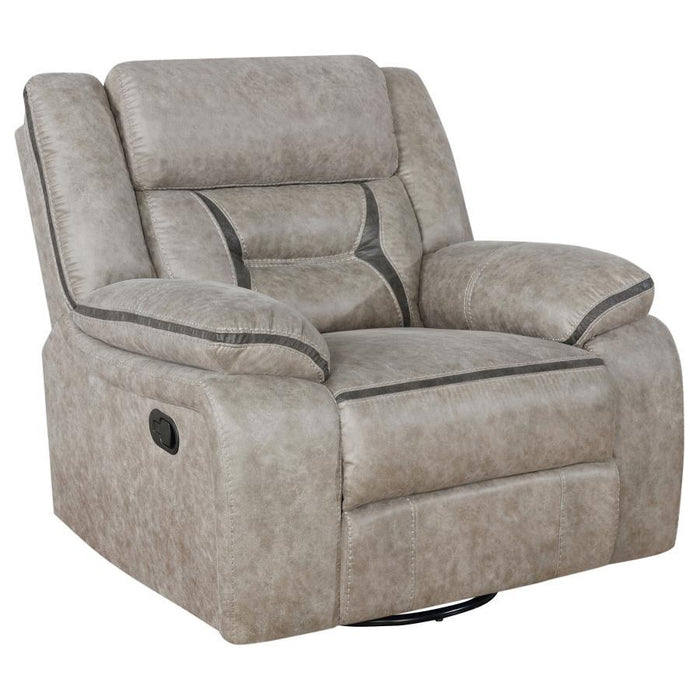 Greer - Upholstered Swivel Glider Recliner Chair - Simple Home Plus