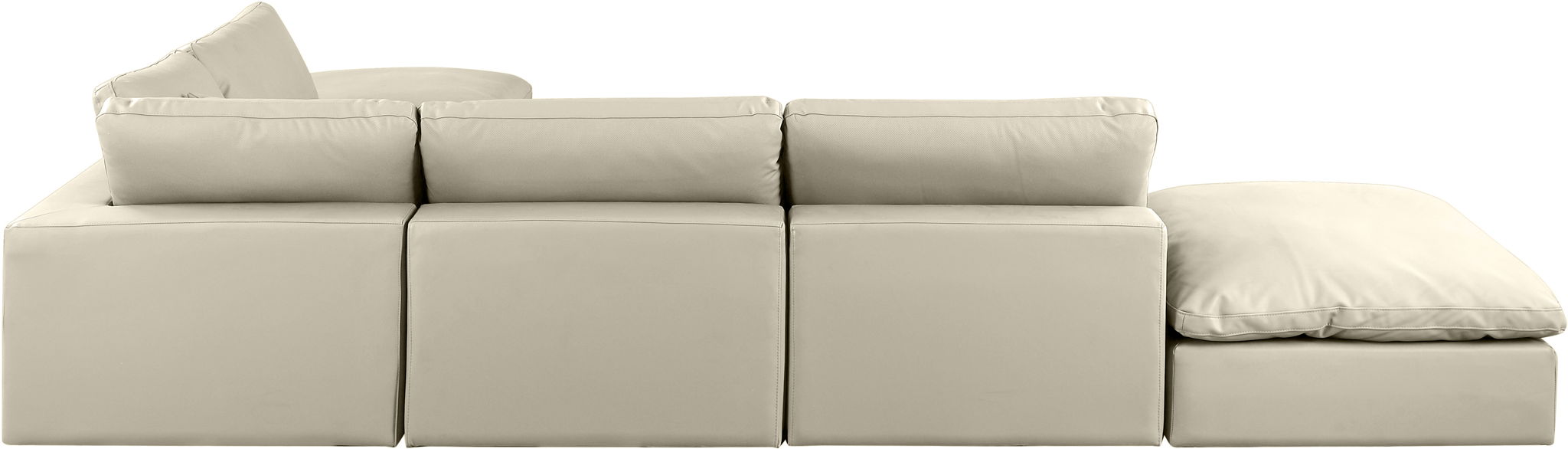 Comfy - 6 Piece Faux Leather Modular Sectional - Simple Home Plus