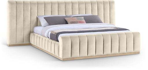 Amara - Velvet Upholstered Bed - Simple Home Plus