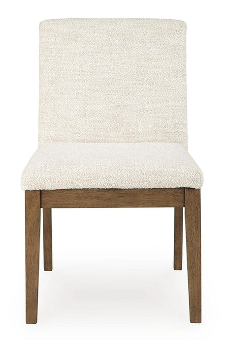 Marxmore - Dining Upholstered Side Chair (Set of 2) - Beige / Brown - Simple Home Plus