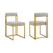 Anastasia - Dining Chair (Set of 2) - Gold Brushed / Taupe - Simple Home Plus