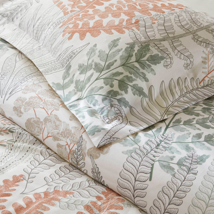 Fashion - Full/Queen 100% Sateen Duvet Cover Set - Terracotta/Linen - Simple Home Plus