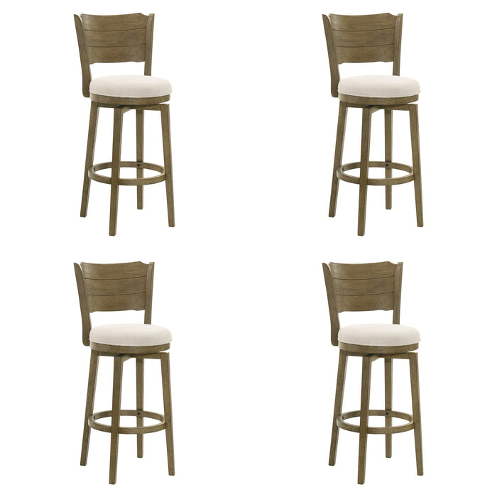 Winsley - Coastal Modern Swivel Wood Bar Height Kitchen Bar Stool - Simple Home Plus