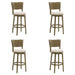Winsley - Coastal Modern Swivel Wood Bar Height Kitchen Bar Stool - Simple Home Plus