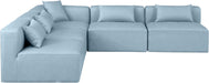 Cube - 5 Piece Modular Corner Armless Sectional - Simple Home Plus