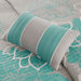 Lola - 6 Piece Reversible Printed Coverlet Set - Aqua - Simple Home Plus