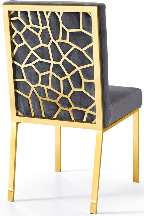 Opal - Dining Chair with Gold Legs (Set of 2) - Simple Home Plus