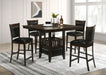 Jaden - 5 Piece Square Counter Height Dining Set - Espresso - Simple Home Plus