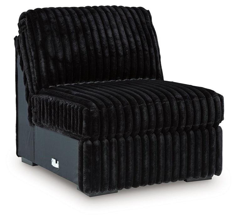 Midnight-Madness - Armless Chair - Onyx - Simple Home Plus