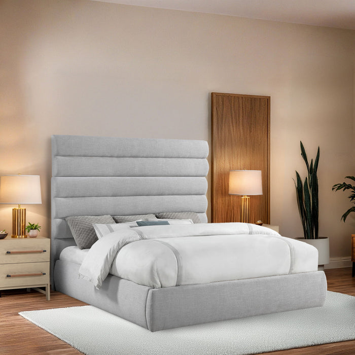 Adam - Linen Fabric Bed With 70.5" Headboard - Simple Home Plus