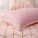 Raina - Twin Metallic Printed Comforter Set - Blush / Gold - Simple Home Plus
