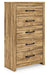Maystonna - Five Drawer Chest - Brown - Simple Home Plus