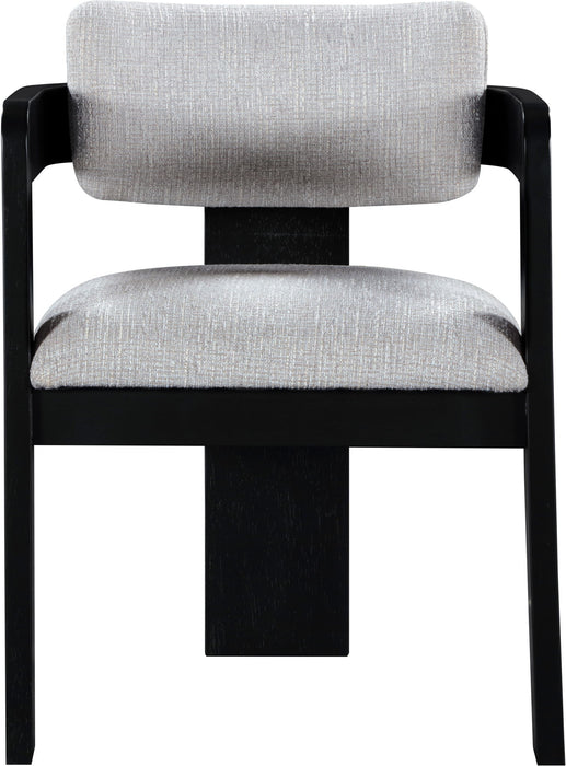 Sacha - Linen Dining Chair With Black Base (Set of 2) - Simple Home Plus
