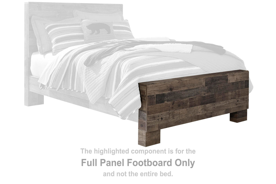 Derekson - Full Panel Footboard - Multi Gray - Simple Home Plus