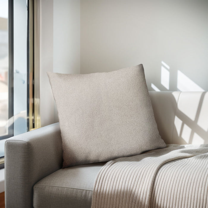 Monte - Solid Square Pillow - Beige - Simple Home Plus