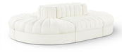 Rummi - Oval Velvet Performance Fabric Upholstered 6 Piece Modular Sectional - Simple Home Plus