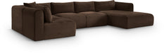 Shaggy - 5 Piece Modular U-Shaped Sectional - Simple Home Plus