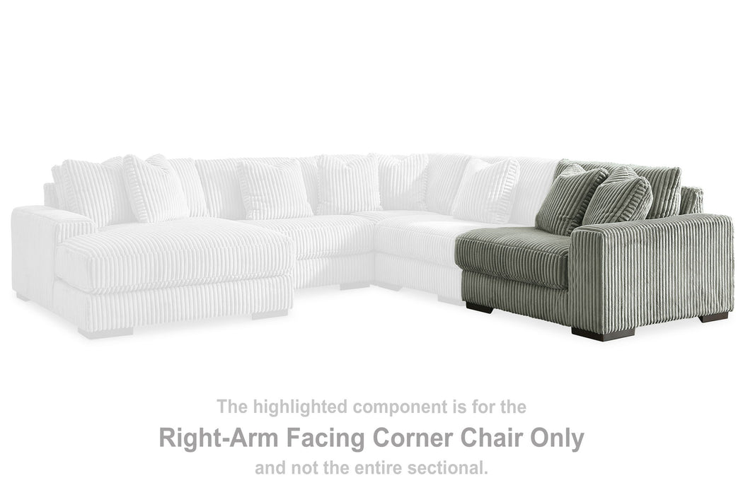 Lindyn - RAF Corner Chair - Fog - Simple Home Plus
