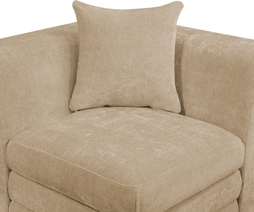 Stellar - Chenille Fabric Upholstered Modular Corner Chair