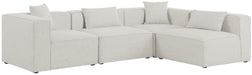 Cube - Linen 4 Piece Modular Corner Sectional - Simple Home Plus
