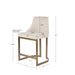 Bryce - Upholstered Counter Stool With Metal Base - Cream - Simple Home Plus