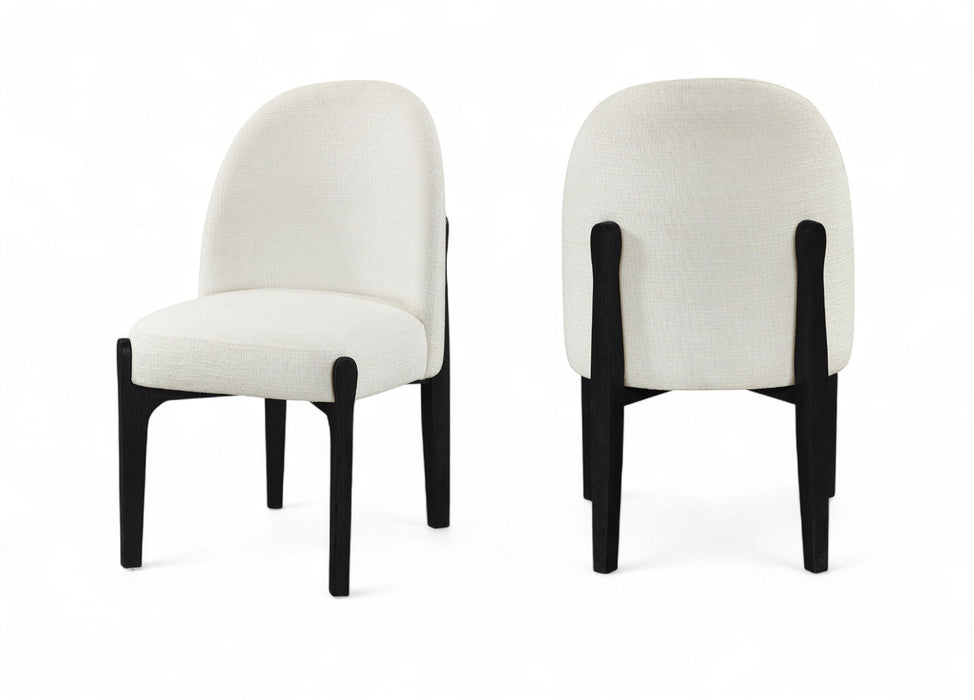 Torino - Upholstered Dining Chair With Brushed Black Base (Set of 2) - Simple Home Plus