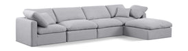 Indulge - Linen 5 Piece Modular Sectional With Chaise - Simple Home Plus