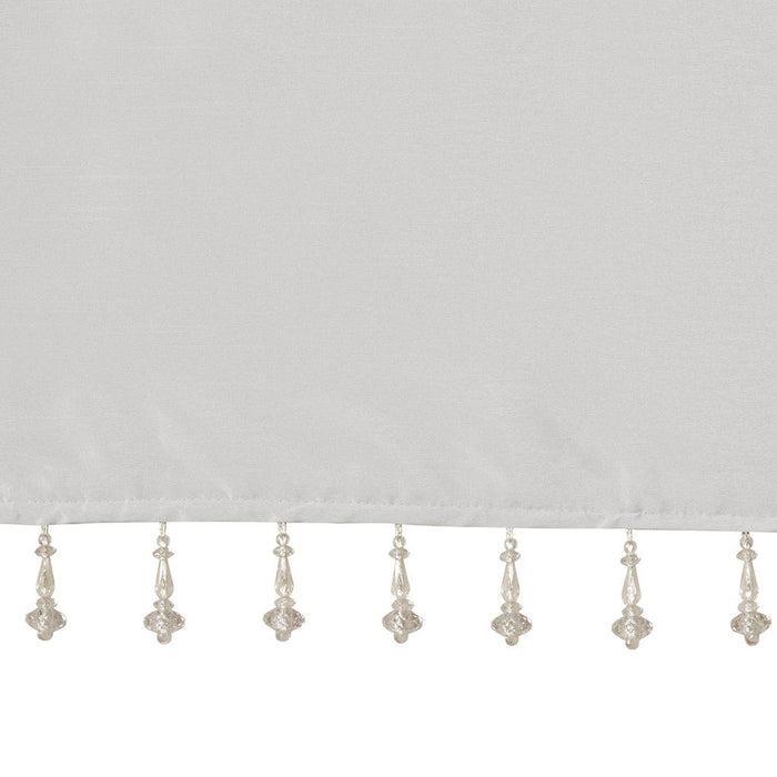 Emilia - Lightweight Valance With Beads - Silver - Simple Home Plus