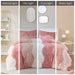 Cassie - Ombre Shaggy Faux Fur Queen Duvet Cover Set - Blush Multi - Simple Home Plus