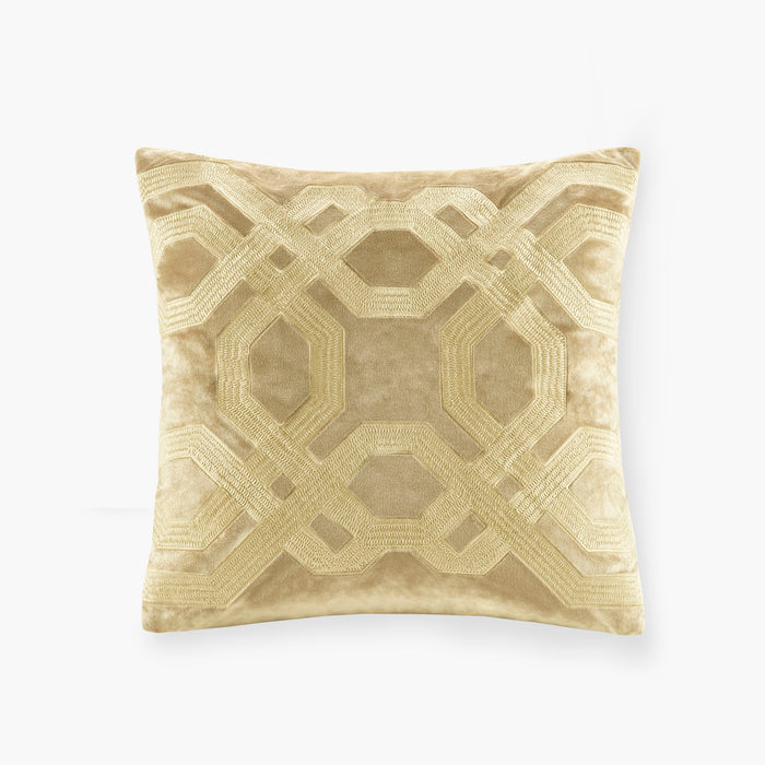 Biron - Square Decor Pillow - Gold - Simple Home Plus