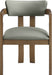 Lavrin - Vegan Leather Upholstered Dining Arm Chair (Set of 2) - Walnut Base - Simple Home Plus