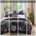 Jolene - 3 Piece Full/Queen Duvet Cover Set - Dark Gray/Plum - Simple Home Plus