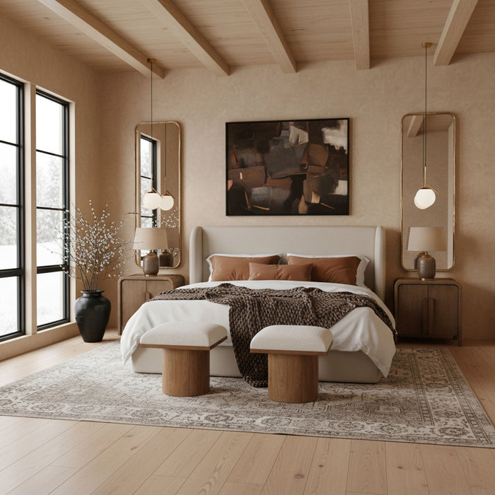 Warby - Vegan Leather Upholstered Bed - Simple Home Plus