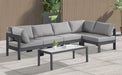 Nizuc - Outdoor Patio 5 Piece Modular Sectional With Gray Frame - Simple Home Plus