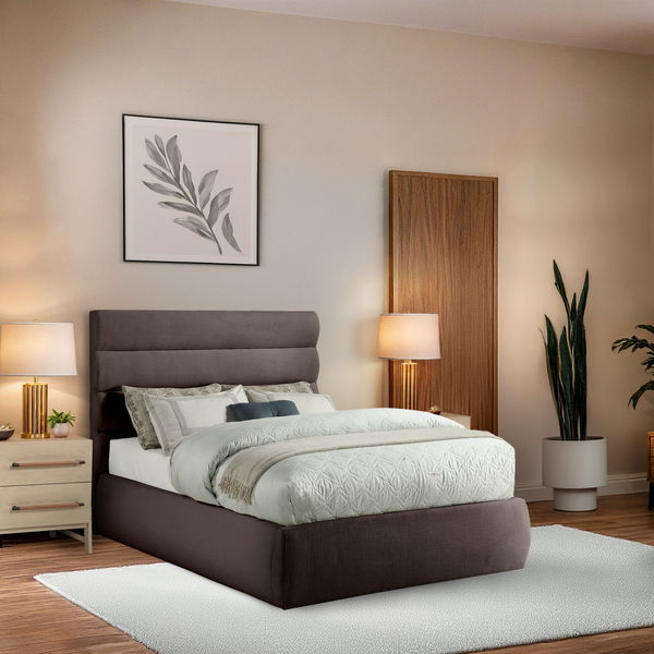 Adam - Linen Fabric Bed With 52" Headboard
