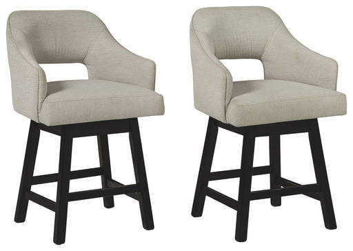 Tallenger - Upholstered Swivel Barstool (Set of 2) - Simple Home Plus