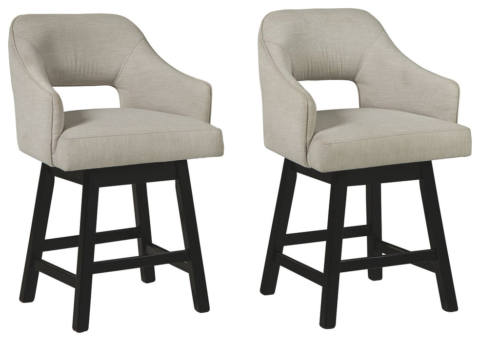 Tallenger - Upholstered Swivel Barstool (Set of 2) - Simple Home Plus