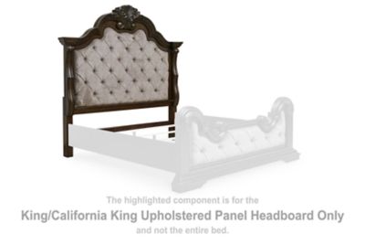 Maylee - King/ California King Upholstered Panel Headboard - Dark Brown - Simple Home Plus