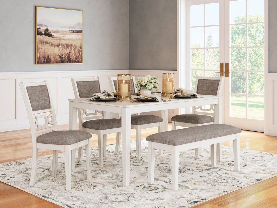 Erinberg - Antique White - Dining Room Table Set (Set of 6) - Simple Home Plus