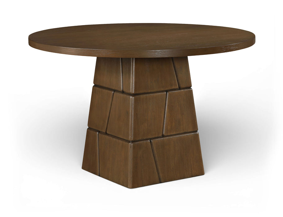 Tavio - 48" Oak Veneer And Solid Wood Dining Table - Simple Home Plus