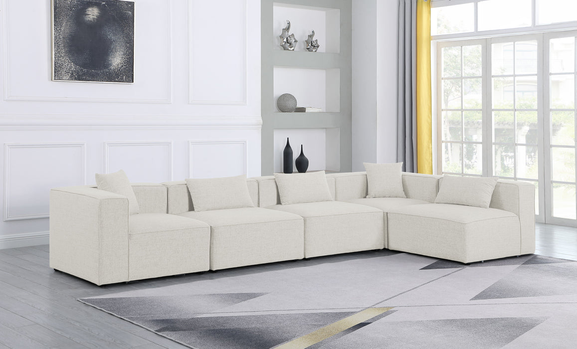 Cube - Linen 5 Piece Modular Sectional - Simple Home Plus