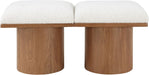 Pavilion - 2 Piece Modular Bench With Brown Base - Simple Home Plus