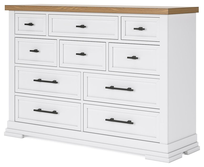 Ashbryn - White / Natural - Dresser - Simple Home Plus