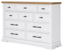 Ashbryn - White / Natural - Dresser - Simple Home Plus